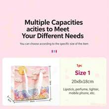 Elegant 3D Textured Oil Painting Gift Bag, Pink Floral Mountain Print Paper Gift Tote Bag With Silk Ribbon, Suitable For Bridal Party, Birthday, Holiday Gift Packaging - View 11