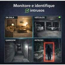 Câmera de Lâmpada Inteligente Wi-Fi Rotação 360 Graus Full HD 1080p Visão Noturna e Áudio Duas Vias - Branco - Visão 6