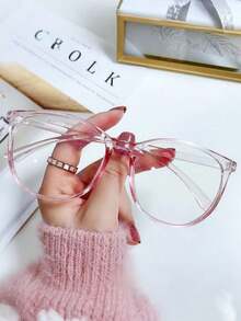 Glasses With Clear Lenses And Transparent Frames; Suitable For Computer, TV, Gaming, And Smartphone Use; Unisex. - Clear - View 7
