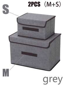 2pcs/1pc Foldable Storage Box, Portable Organizer For Clothes, Underwear, Socks And Other Items, Dust-Proof And Moisture-Proof Closet Storage Device, Wardrobe Organizer, Vanity Organizer, Dormitory Clothes, Toys, Books, Snacks And Miscellaneous Storage Tool, Linen Foldable Storage Container, Multi-Functional Home Storage Box, Clothes Organizer - Multicolor - View 13