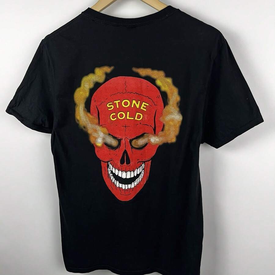 Austin 316 Stone Cold Steve Flaming Skull T-Shirt WWFs WWEs - 款式 - 查看 1