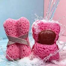 Soap Pocket Exfoliating Bath Sponge, Loofah Texture Mesh Body Scrubber, Soap Liquid Injectable Bath Sponge, Rich Lather, Gentle Deep Exfoliation, Unisex Bathing Supplies, Suitable For Adults, Men, Women And Teenagers, Light Color - Multicolor - View 10