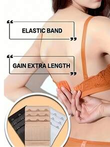Bra Extender Strap (Extended Version) – 6/2pcs Set Lingerie Accessory, Elastic Adjustable Bra Extender Back Strap With Hooks, Bra Extension Band, Women's Lingerie Fastener, Suitable For Bra Underbust, Women's Accessory, Suitable For Travel, Sports, Outdoor Activities - Multiple Styles - View 8