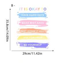 1pc Motivational Quote Print Wall Sticker, Removable PVC Self-Adhesive, Suitable For Bedroom, Living Room, Study Room Decoration - Inspirational Quotes Wall Stickers - View 10