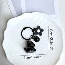 1pc Black Bell Lucky Cat Phone Chain Pendant, Lucky Cat Phone Charm, Suitable As Gift For Family, Friends, Classmates - Black - View 10