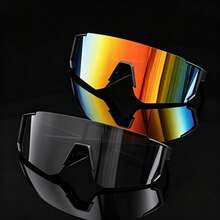 Multiple Pairs Men's Plastic Sports Cycling Decorative Fashion Glasses Suitable For Daily Wear, Photography, Shopping, Hiking, Travel And More - Multicolor - View 30