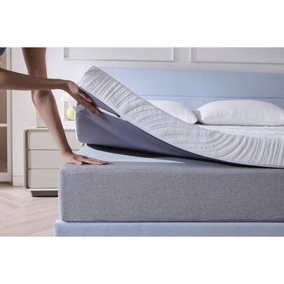 Hiimgo - Gel-Topper 140 x 200, H3/H4, hoch, aus Kalt-Schaumstoff, Matratzenauflage mit waschbarem Bezug, für Bett, Federkernbett und Schlafsofa 1OOK