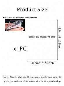 1pc/2pcs/Set 30*40cm/40*55cm Clear Blank Acrylic, Two Sizes And Shapes (Half Circle And Rectangle). Wedding Signage, Wall Decor, Graduation, National Day Event, Birthday. Modern Wedding Poster, Acrylic Welcome Sign, Wedding Photo Board - Multicolor - View 15