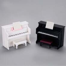 Miniature Piano Instrument Model For Pretend Play, Tiny Dollhouse Scene DIY Shooting Prop, Random Accessory Colors - Multicolor - View 6