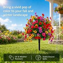 Fade-Resistant Maintenance-Free Artificial Purple Eucalyptus Flower Ground Stake, Garden Decor Outdoor Lawn Landscape, Home Indoor Tabletop Vase Floral Arrangement Decoration, Suitable For Gardening Enthusiasts And Villa Decor Enthusiasts - Artificial Flowers - View 5