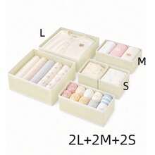3/6/9pcs Foldable Fabric Storage Boxes, Baby Clothes Organizer Divider Bins, Wardrobe Drawer Dividers, Suitable For Baby Room/Socks/Daily Storage - Multicolor - View 16