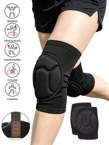 1pc Outdoor Sports Protective Gear Anti-Collision Foam Knee Pads, Suitable For Volleyball, Football, Dance, Roller Skating, Dance Kneeling Anti-Fall Crawling Knee Pads - Multicolor - View 3