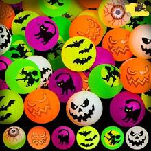 16/36pcs Glow-In-The-Dark Halloween Bouncy Balls - Pumpkin, Bat, Skull Designs, Suitable For "Trick Or Treat" Games, Classroom Prizes, Halloween Party Decorations, Durable Toy Balls - Multicolor - View 8