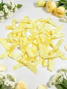(50pcs/Pack, 100pcs/Pack) 4cm Ribbon Bows, Multiple Colors Available, Suitable For Gift Decoration And Hair Clip Headband Making, Valentine's Day Gift - 4cm Ribbon Bow - View 4