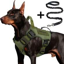 2PCS Dog Vest Harness And Leash Set No Pull With Handle For Better Control With Bungee Dog Leash For Medium Large Dogs Walking Hiking Training - Multicolor - View 1