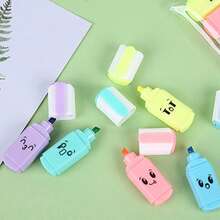 18pcs/6pcs Cute Expression Fluorescent Markers, Multicolor Highlighters For Office And Study - Sets - View 6