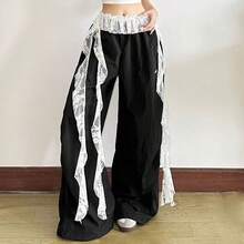 Chân váy nữ phong cách Mỹ retro chic thiết kế street dance, xếp lớp ren ruy băng ở eo, bèo nhún bất đối xứng độc đáo - Nhiều màu - Xem 8