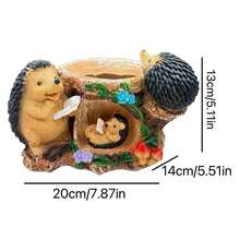 Resin Hedgehog Garden Stake Planter, Outdoor Garden Decor, Perfect Gift For Decorating Garden Lawn And Yard - A - View 4