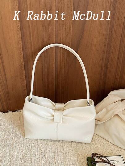 New Minimalist Pleated PU Shoulder Underarm Bag: Versatile, Spacious, And Perfect For Commuting-Ideal For Shopping And Daily Use