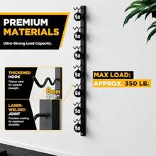 Cable Attachment Storage Rack, Wall Mounted Lat Pulldown Bar Holder, Home Gym Organizer For Cable Handles, Vertical And Horizontal Set - As Pic - View 5