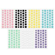 400pcs/10 Sheets Multicolor Macaron Cute Stickers, Cute Star Concealing Stickers, Colorful Star Stickers For Party Photo Decoration, Photography Props, Back To School Season - Multicolor - View 4