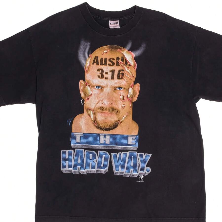 Vintage Wwes Wwfs Steve Austin Tee Shirt 1998 Size Xl - 款式 - 查看 1