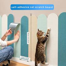 2pcs Self-Adhesive Scratch Pad, Multi-Color Combination, Anti-Scratch Wall, Sofa Protection Mat, Cat Claw Sharpener, Durable No Shedding, Pet Room Essential - 60 X 15 cm - View 3
