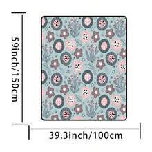 Picnic Mat Outdoor Camping Ground Cloth Waterproof Washable - Red Small Flower - View 9
