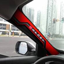 2pcs Set Sports Pattern Self-Adhesive Car A-Pillar Trim, Car Interior Accessories - Decorative Stickers - View 1