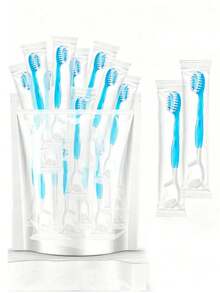 50pcs Mini Travel Toothbrush, 5-In-1 Pre-Packaged Mini Toothbrush, Dental Floss, Toothpick, Tongue Cleaner, Portable Fresh Toothbrush - Multicolor - View 6
