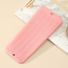 1pc Hanging Silicone Heat-Resistant Mat, Hair Straightener Storage Bag Set, Suitable For Hair Dryer, Curling Iron, Electric Curling Wand And Hair Salon Tool Box, Portable Makeup Bag Accessory, Makeup Brush Storage Bag, Travel Essential - Multicolor - View 10