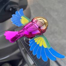 1pc New Hot-Selling Multi-Functional Car Companion Bird Exterior Decoration, Electric Car Ornament, Rearview Mirror Top Car Accessory, Novel And Interesting Toy, Car Owner's First Choice - Multicolor - View 10