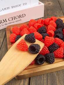 20pcs Artificial Raspberries, Red & Black, Plastic Fake Fruit, Realistic Raspberry Plastic Fake Fruit, Suitable For Photo Props Basket, Christmas And Thanksgiving Party Display, For Adult Use Only - Multicolor - View 4