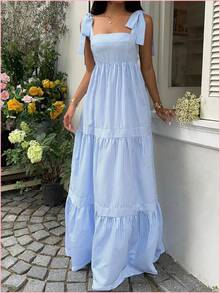 Women Short Dresses - Blue - View 6