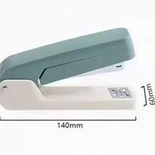 360° Rotatable Macaron Two-Tone Stapler With 24/6 Standard Staples, Random Color, Labor-Saving Portable Binding Machine, Durable Stationery For Notebook Paper Office Back To School Season Use - A - View 6