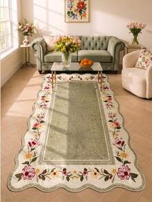 Chilai Home Floral Pattern Area Rug, Soft Non-Slip Carpet For Living Room & Bedroom, Runner Rug, Washable Kitchen Rug, Home Decor Rug, Made In Turkey - Multicolor - View 4