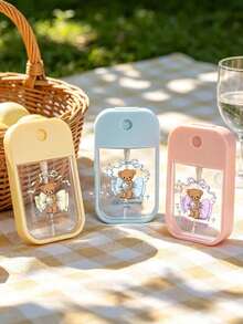 Card Spray Bottle, Bow Bear Print, Perfume Refillable Bottle, Portable Refillable Spray Bottle, Transparent Dispenser Bottle, Leak-Proof Cosmetic Container, Suitable For Perfume, Toner, Travel Essential, Fashionista Must-Have, Gift For Girls/Women, Unique Birthday Gift, Party Gift, Back To School Gift, Vacation Gift, Holiday Gift - Multicolor - View 3