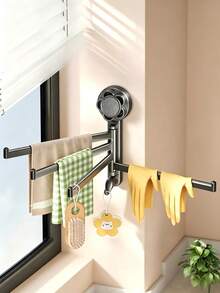 Suction Cup No-Drill Kitchen Towel Rack, Rotatable Multi-Function Dishcloth Storage Rack, Suitable For Kitchen And Balcony - Multicolor - View 1