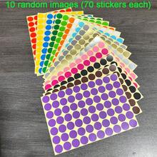 700 PCS Colorful Dot Stickers (70 Stickers Per Sheet) Round Color Coding Labels, 16 Random Color Styles Color Coding Label Stickers, Suitable For Office School Supplies - Set - View 12
