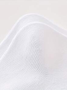 3 Pairs INS Minimalist Pure White Mid-Calf Socks, Vertical Ribbed Cuffed Non-Slip Soft White Socks, Basic Everyday Wear - White - View 7