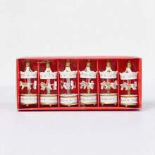 1 Pure White Carousel (6 Pieces Per Box) Wooden Christmas Tree Storage - One Pure White Carousel (6 Cars Per Box) - View 12