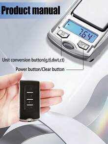 One Portable Kitchen Scale With An LCD Display, Suitable For Food, Jewelry, Powders, Etc., Used For Food Transport, Cooking, And Meal Preparation. A Modern Kitchen Appliance, Ideal For Weight Loss Meals. Batteries Not Included. - jewelry scales - View 7
