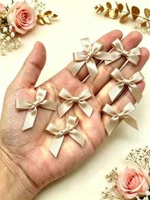 (100pcs/Pack, 50pcs/Pack) 4cm Ribbon Bows, Multiple Colors Available, Suitable For Gift Decoration And Hair Clip Headband Making, Valentine's Day Gift - 4cm Ribbon Bow - View 6
