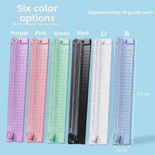 1pc Multifunctional A4 Dual-Direction Paper Cutter, Portable Manual Paper Trimmer With Ruler, Perfect For Office, School And Study Use - Multicolor - View 9