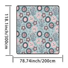 Picnic Mat Outdoor Camping Ground Cloth Waterproof Washable - Red Small Flower - View 8