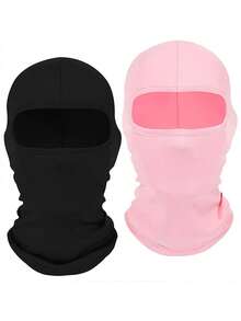 1pc Or 2pcs Unisex Solid Color Balaclava Hat Set, Single Hole Full Face Mask, Suitable For Daily Outings, Hiking, Vacation, Fishing, Sun Protection And Outdoor Activities - Multicolor - View 11