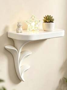1pc Sprout Shaped Wall Mounted Storage Rack, Creative Plant Style Wall Storage Shelf, Handmade Decorative Display Rack - Multicolor - View 3