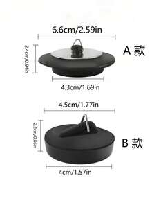 3pcs Kitchen Sink Stopper Bathtub Drain Plug Rubber Overflow Plug Sink Stopper Bathroom Floor Drain Plug - Multicolor - View 5