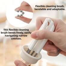 1pc Multi-Function Computer Cleaning Brush: Soft Bristle Keyboard Cleaning Brush, Gap Dusting Brush And Keycap Cleaning Brush, Insulated Cup Lid Gap Cleaning Brush, Curved Handle Deep & Shallow Gap Keyboard Brush, Baby Bottle Brush, Desktop Cleaning Set - Cleaning Brush - View 5