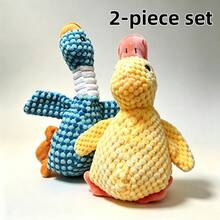 1pc Pet Squeaky Plush Duck Dog Chew Toy, Makes Squeaking Sound, Suitable For All Pets, Self-Entertainment Cat Toy Dog Toy Durable Bite Scratch Teeth Grinding Chewing Toy, Pet Supplies, Dog Toy, Happy Puppy, Dog's Favorite Gift. - Multicolor - View 14